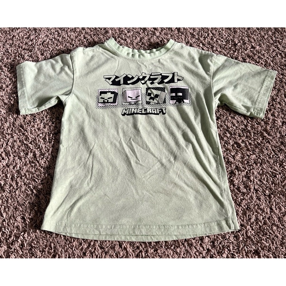 Minecraft Boys Green Double‎ Sided Graphic Tee size 6/7